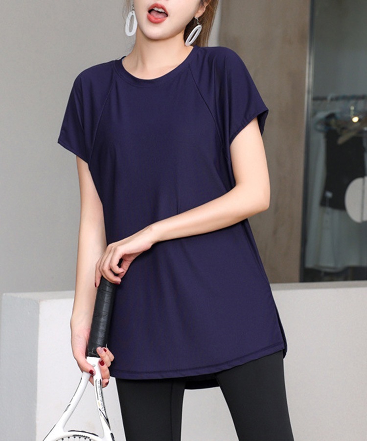 ゆったり ストレッチ スポーツ ロング丈 半袖 Tシャツ