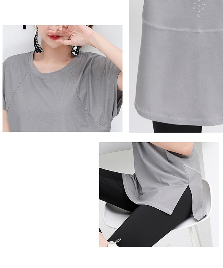 ゆったり ストレッチ スポーツ ロング丈 半袖 Tシャツ