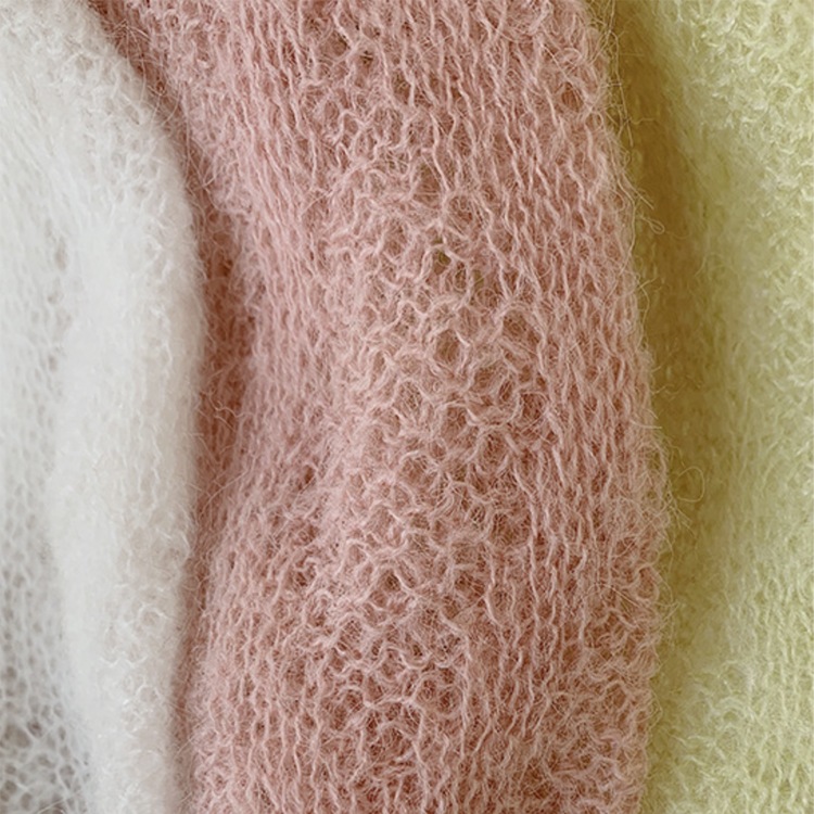 ゆったり シースルー ローゲージ ニットトップス