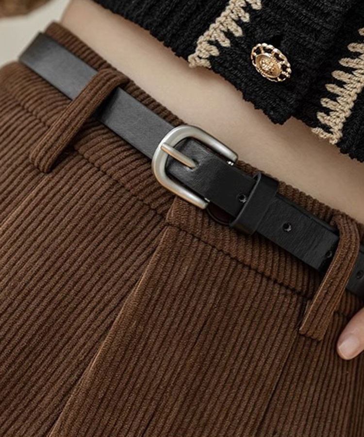 Aライン ミニ丈 フレア コーデュロイ キュロットパンツ

