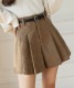 Aライン ミニ丈 フレア コーデュロイ キュロットパンツ

