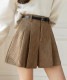 Aライン ミニ丈 フレア コーデュロイ キュロットパンツ

