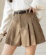 Aライン ミニ丈 フレア コーデュロイ キュロットパンツ


