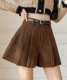 Aライン ミニ丈 フレア コーデュロイ キュロットパンツ


