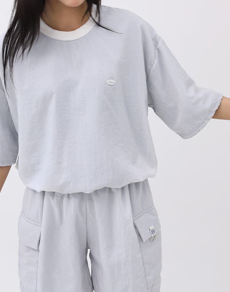 無縫製 スウェット 半袖 Ｔシャツ 韓国ゴルフウェア

