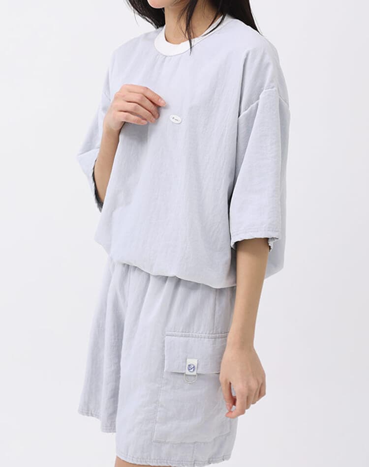 無縫製 スウェット 半袖 Ｔシャツ 韓国ゴルフウェア

