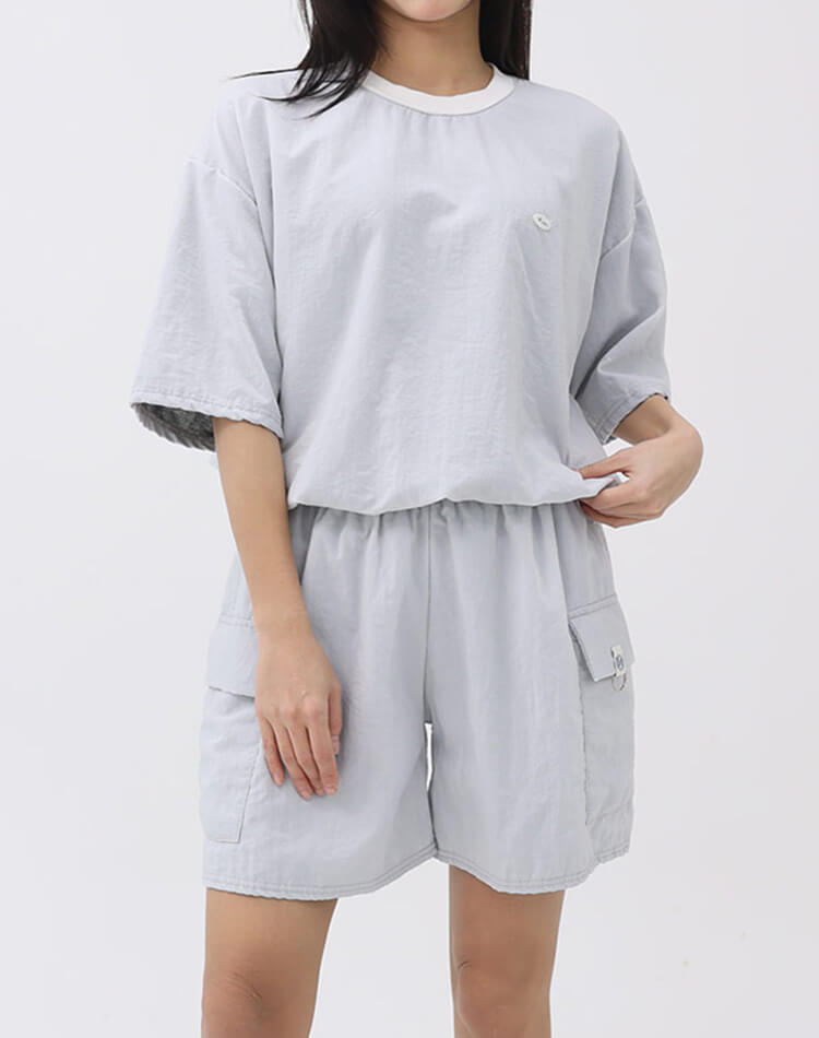 無縫製 スウェット 半袖 Ｔシャツ 韓国ゴルフウェア

