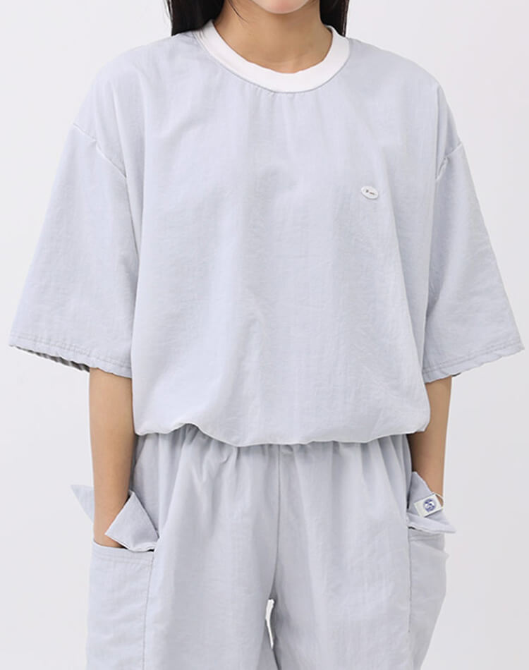 無縫製 スウェット 半袖 Ｔシャツ 韓国ゴルフウェア

