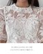 ブラウス シアー 刺繍 レース 韓国 五分袖 トップス 