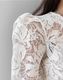 ブラウス シアー 刺繍 レース 韓国 五分袖 トップス 