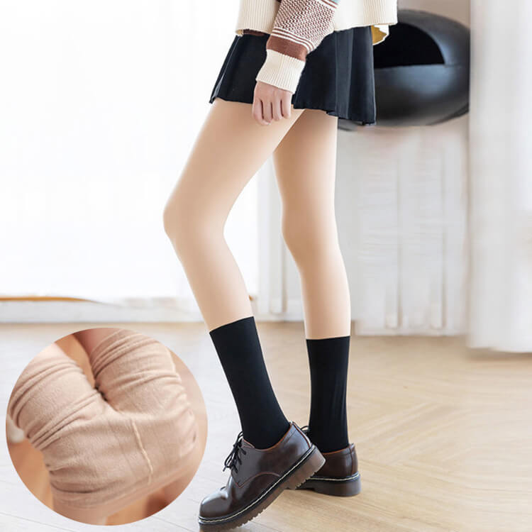 150デニール ソックス 切り替え 生足タイツ