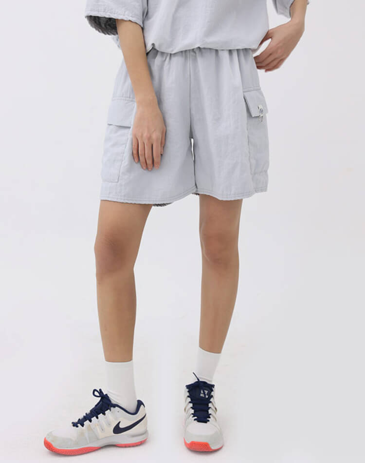 裏地付き ワイド カーゴ ハーフパンツ 韓国ゴルフウェア

