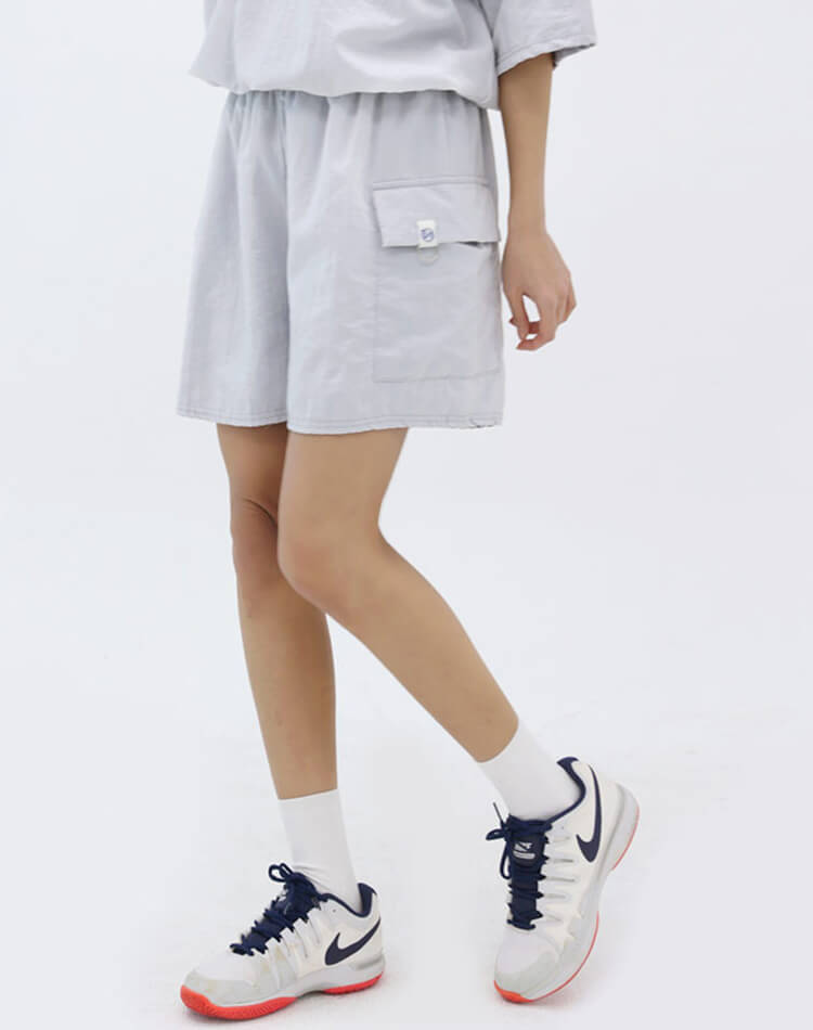 裏地付き ワイド カーゴ ハーフパンツ 韓国ゴルフウェア

