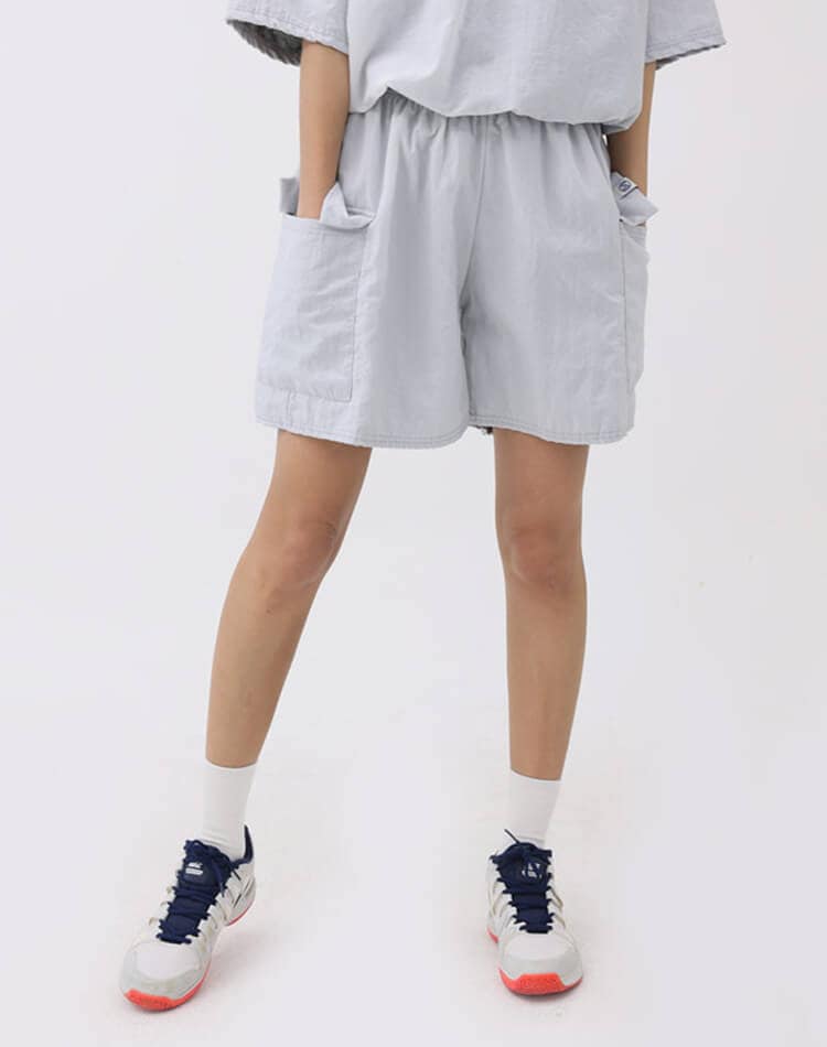 裏地付き ワイド カーゴ ハーフパンツ 韓国ゴルフウェア

