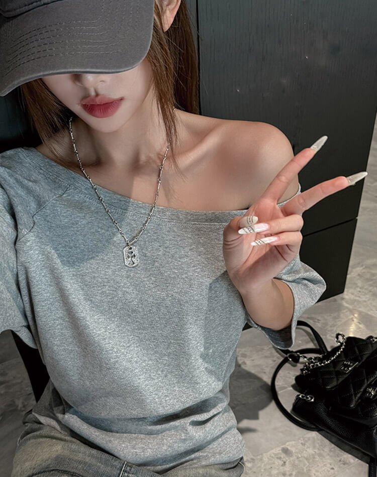 ボートネック 半袖 シンプル Ｔシャツ トップス 