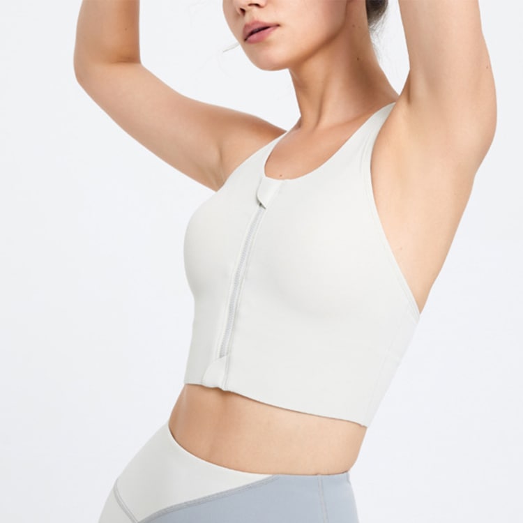 フロントファスナー ジップアップ ヨガウェア タンクトップ
