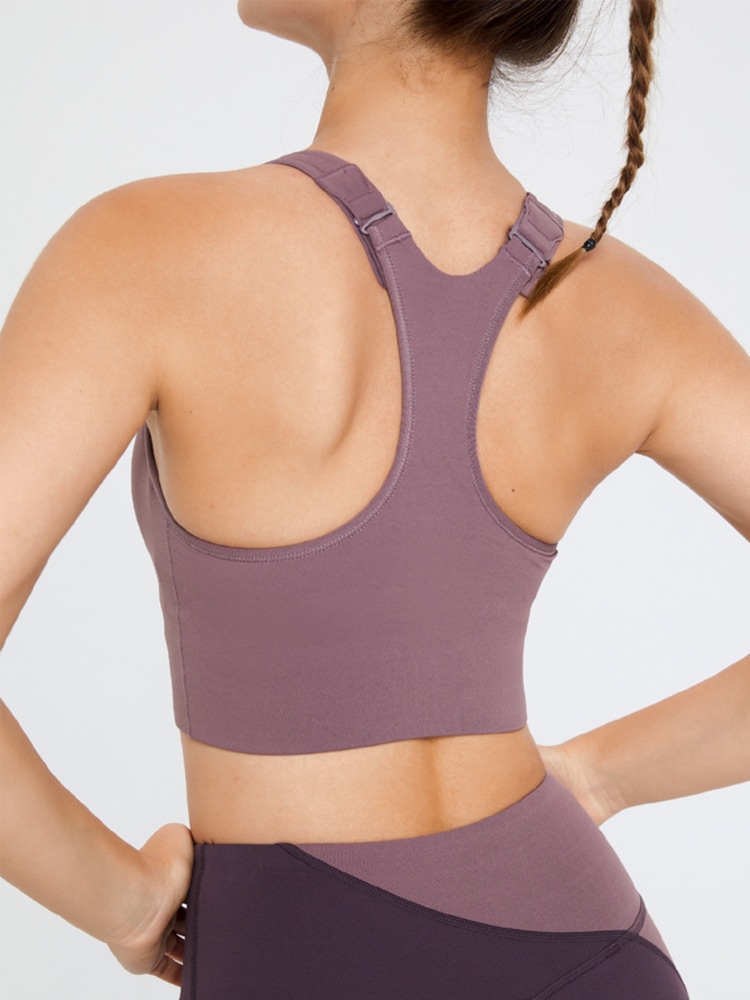 フロントファスナー ジップアップ ヨガウェア タンクトップ