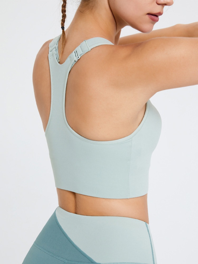 フロントファスナー ジップアップ ヨガウェア タンクトップ