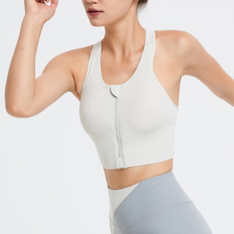 フロントファスナー ジップアップ ヨガウェア タンクトップ
