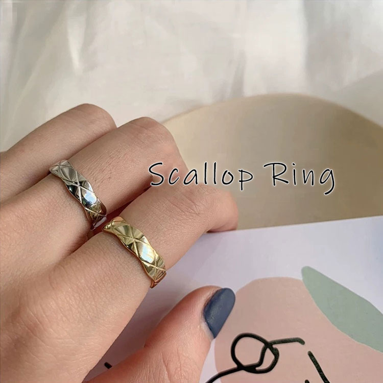 レトロ スカラップ フリーサイズ リング