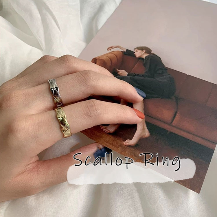 レトロ スカラップ フリーサイズ リング