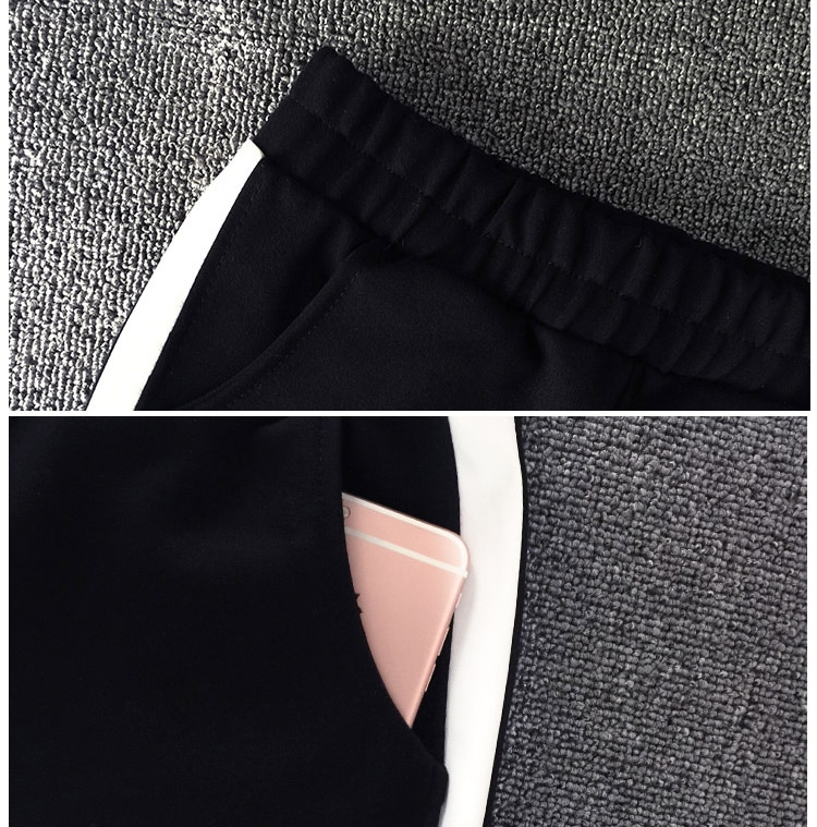 ゆったりカジュアルスポーティな九分丈ラインパンツ