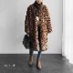 フェイクファー ノーカラー ロングコート