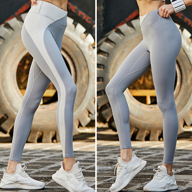 九分丈 アシンメトリー バイカラー ヨガウェア パンツ