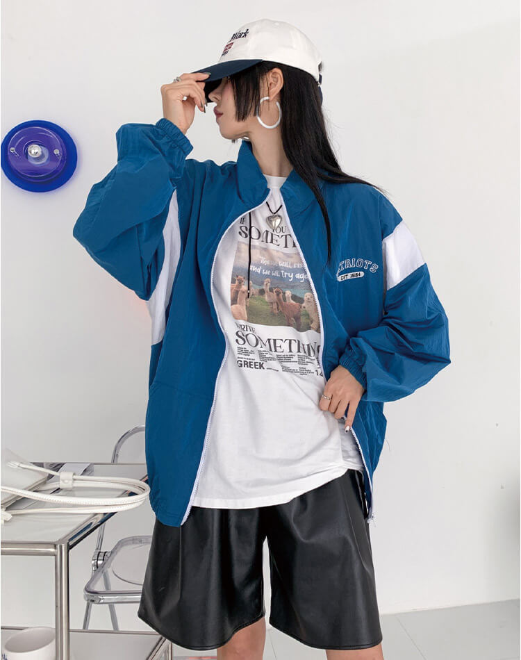 バックロゴ オーバーサイズ スタジャン アウター ゴルフウェア 