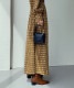 ロング丈 カシュクール Vネック ラップワンピース