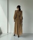 ロング丈 カシュクール Vネック ラップワンピース