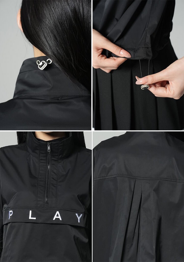 ハーフジップ 半袖 ショート丈 トップス 韓国 ゴルフウェア | ゴルフ