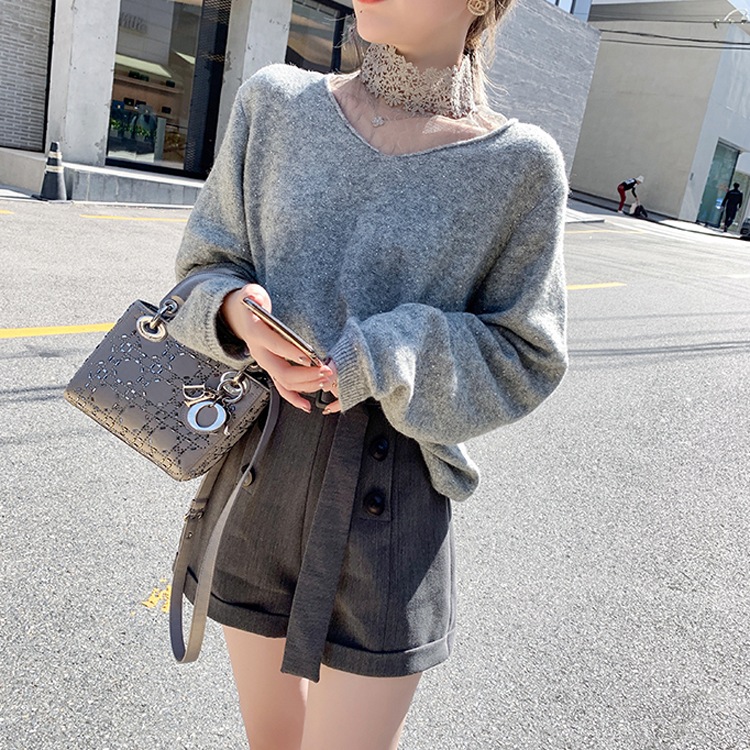 ケミカルレース ハイネック シースルーインナー