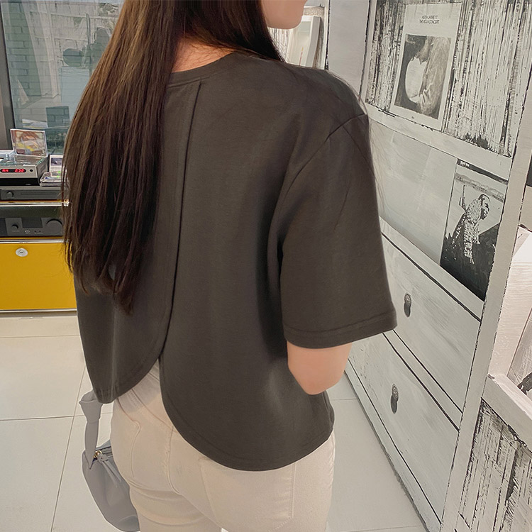 背中みせ バックシャン 半袖 Tシャツ