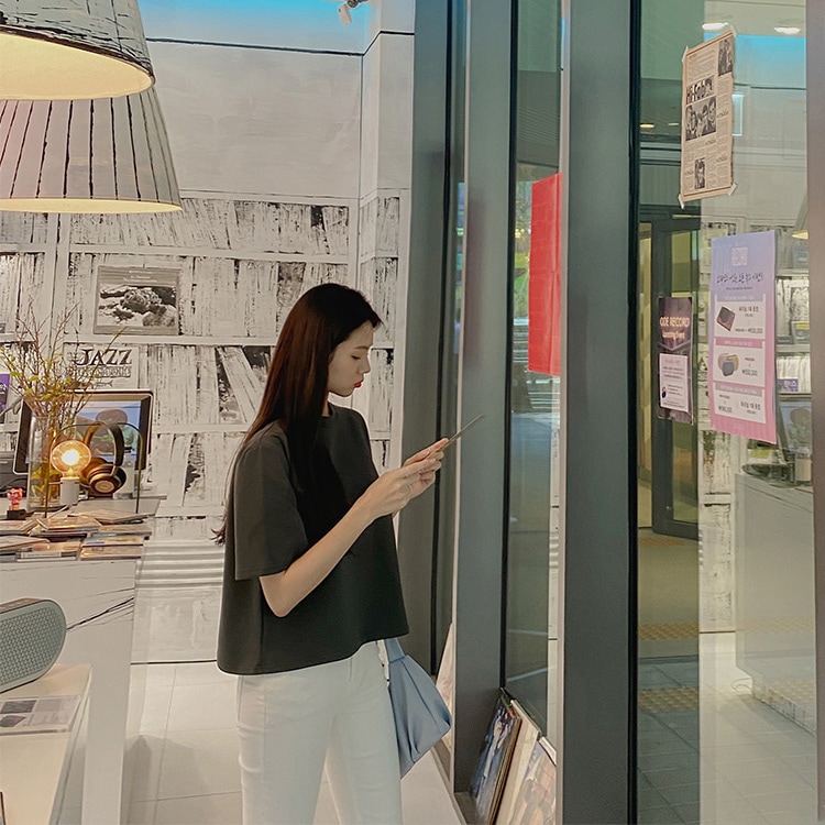 背中みせ バックシャン 半袖 Tシャツ