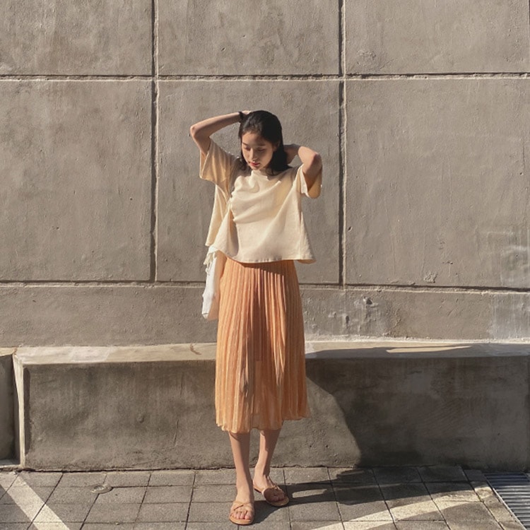 背中みせ バックシャン 半袖 Tシャツ