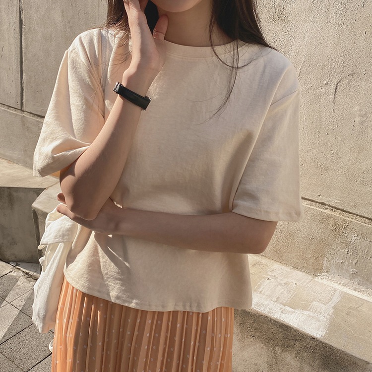 背中みせ バックシャン 半袖 Tシャツ