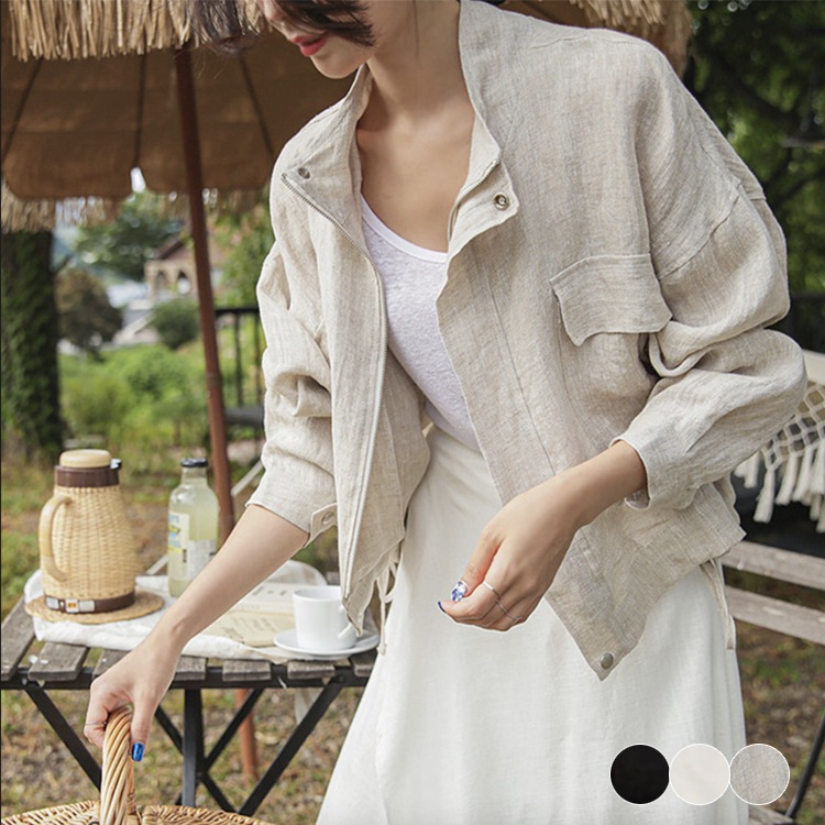 エレガント リネン カジュアル ジャケット