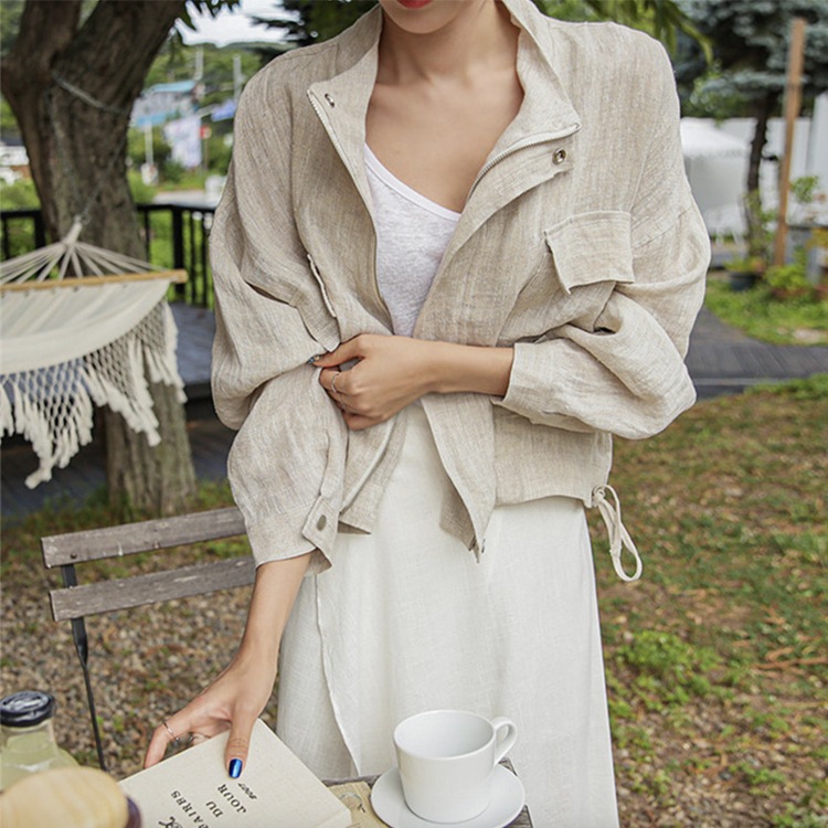 エレガント リネン カジュアル ジャケット