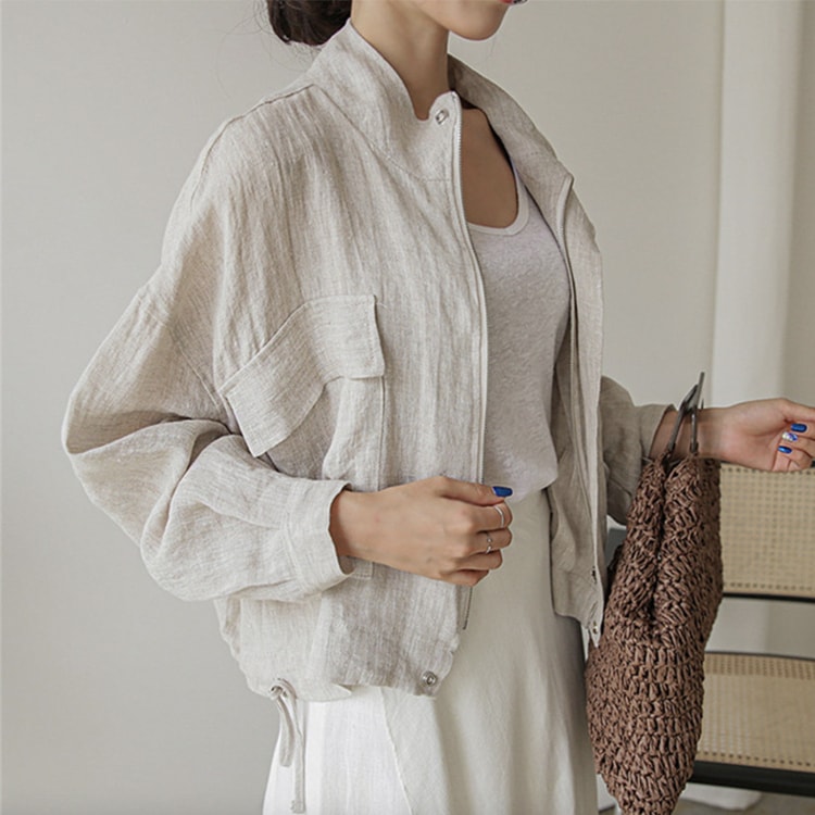 エレガント リネン カジュアル ジャケット