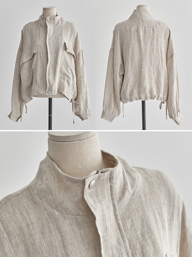 エレガント リネン カジュアル ジャケット