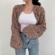 ランタンスリーブ ショート丈 ボレロ ニット カーディガン