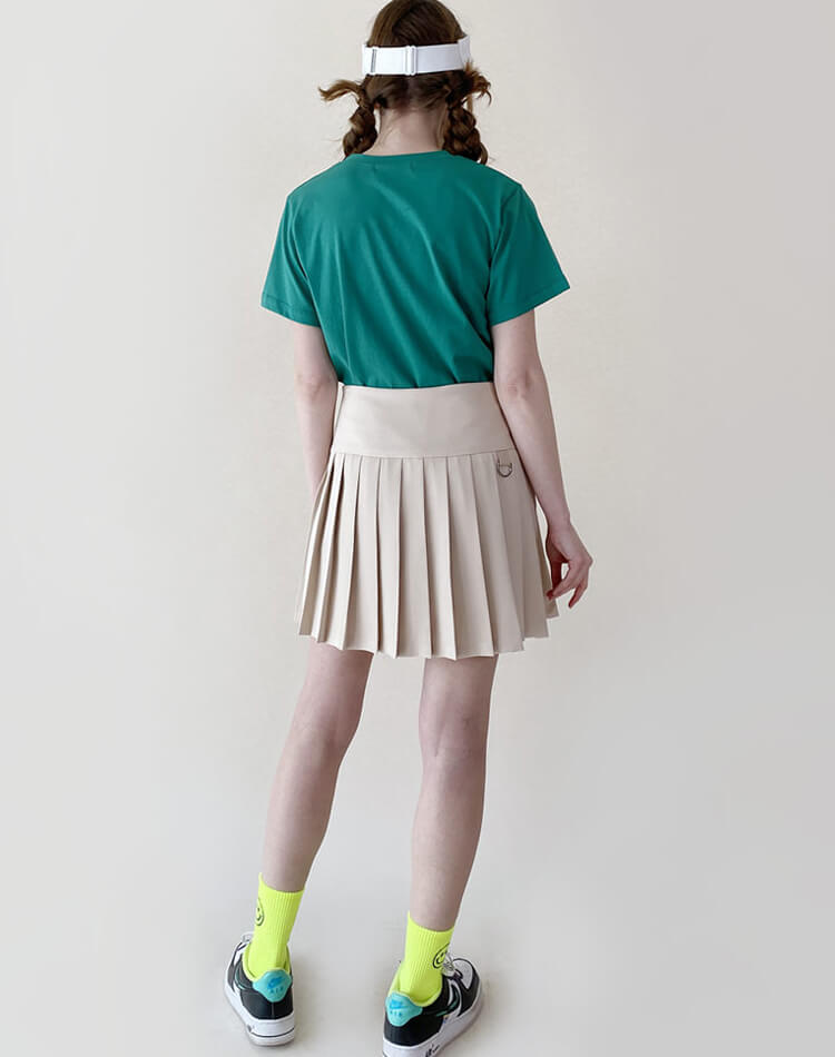 切り替え プリーツ ミニスカート 韓国ゴルフウェア

