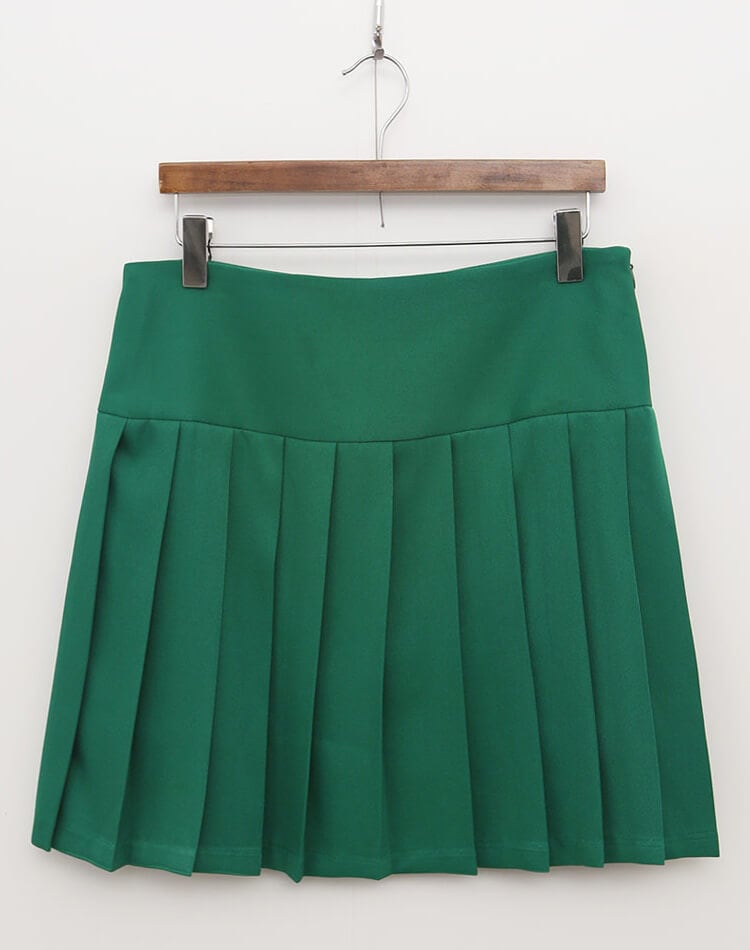 切り替え プリーツ ミニスカート 韓国ゴルフウェア

