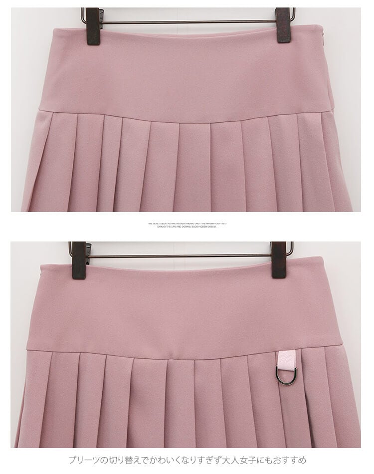 切り替え プリーツ ミニスカート 韓国ゴルフウェア

