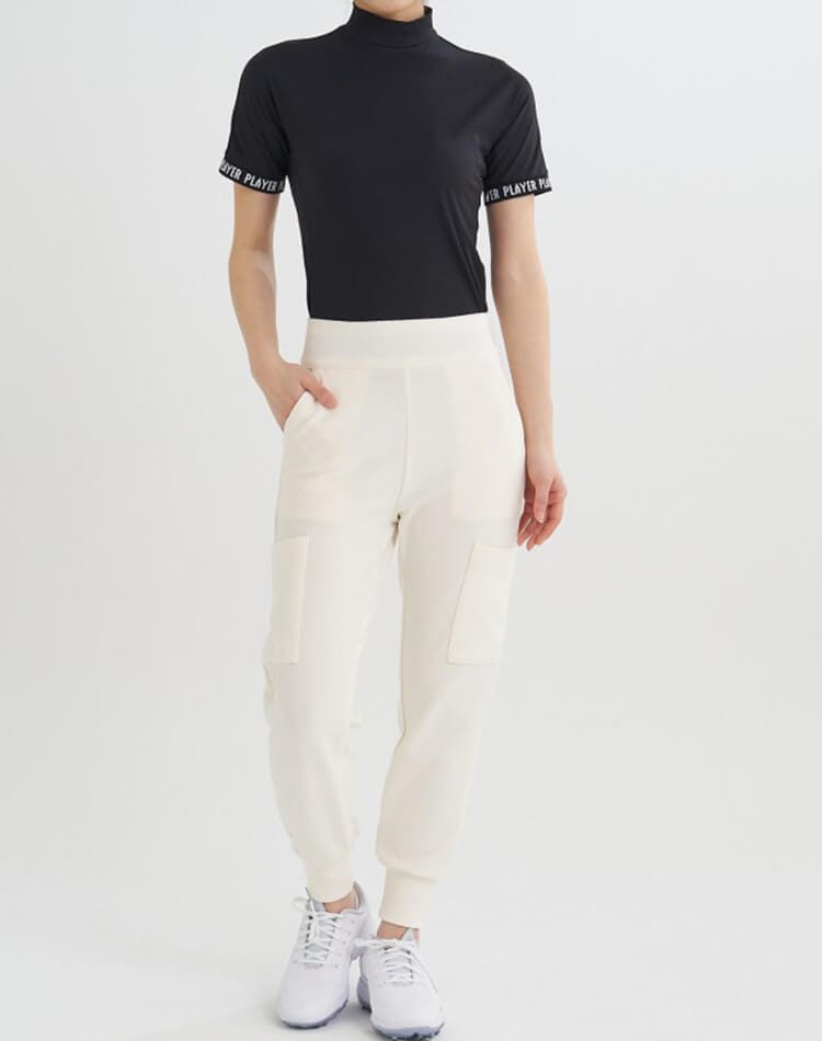 袖ロゴ ハイネック 半袖 トップス 韓国 ゴルフウェア | ゴルフ,ゴルフ