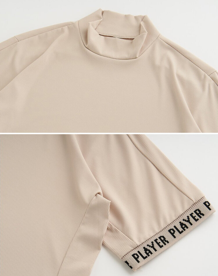 袖ロゴ ハイネック 半袖 トップス 韓国 ゴルフウェア | ゴルフ,ゴルフ