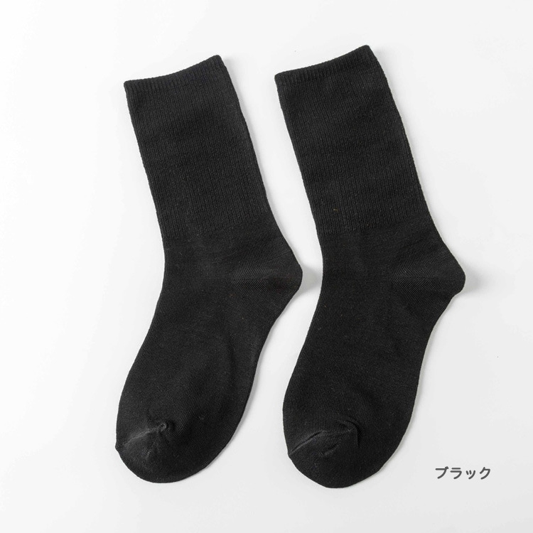 12color 無地 ミドル丈 クルーソックス