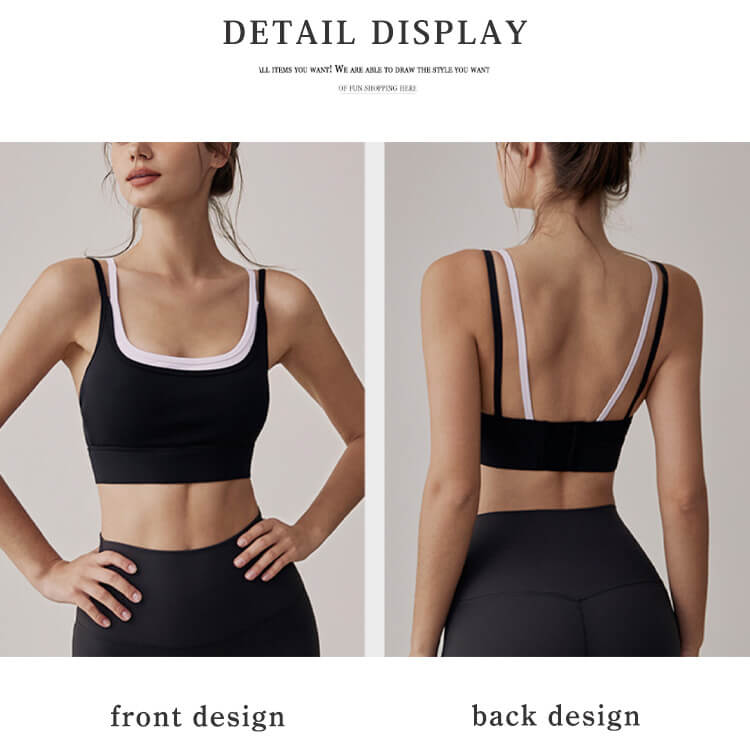 バイカラー キャミソール ブラ スポブラ ヨガウェア