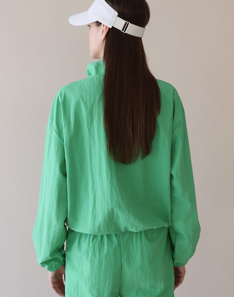 2WAY バイカラー ハーフジップ ナイロン ジャージ 